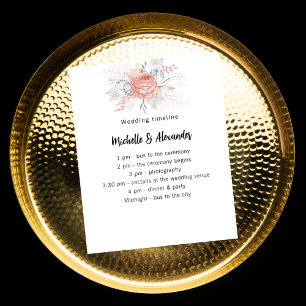Mariage rose or fleurons blanc programme chronolog