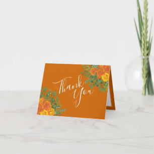 Mariage Rose Orange & Rust Fall Peony Merci