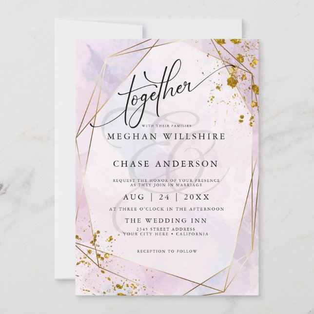 MARIAGE | Rose Pink et Lilac Gold Jaspé (Devant)