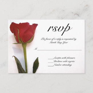 Mariage rose rouge RSVP