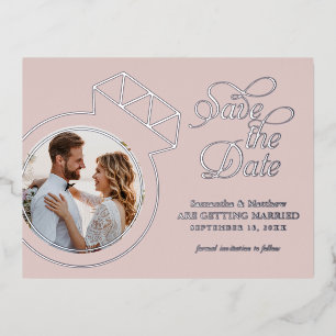 Mariage rose vif Enregistrer la date Annonces