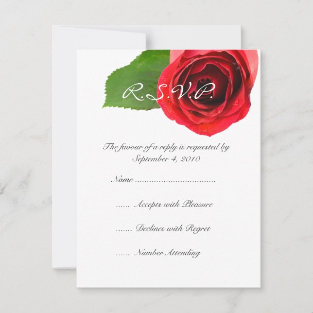 Mariage rouge classique RSVP (Devant)