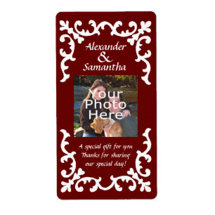 Mariage rouge foncé cadeau ou Favoriser Étiquette