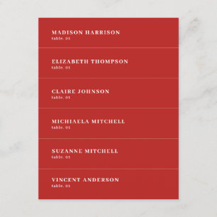 Mariage rouge foncé Carte du lieu do-it-yourself