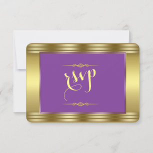 Mariage Royal Mariage violet et or RSVP