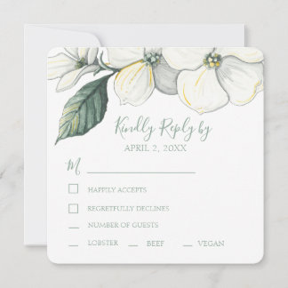 Mariage RSVP Aquarelle Dogwood Blooms