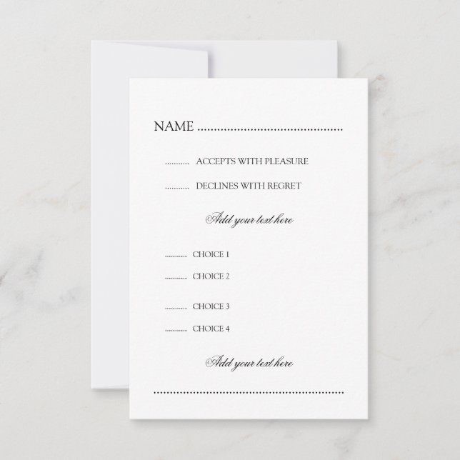 Mariage RSVP Avec Lumières Menu Turquoise (Devant)