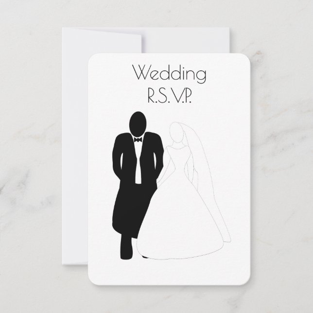 Mariage RSVP Card Bride Groom (Devant)