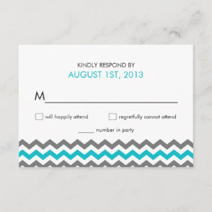 Mariage RSVP Chevron Zigzag Répondre Cartes