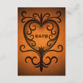 Mariage rsvp coeur d'automne