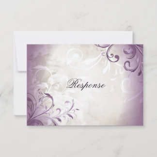 Mariage RSVP Elegant Vintage Foliage & Swirl