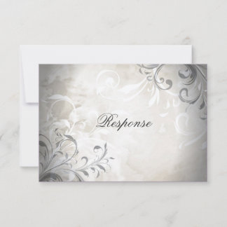 Mariage RSVP Elegant Vintage Foliage & Swirl
