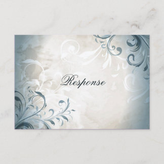 Mariage RSVP Elegant Vintage Foliage & Swirl