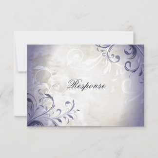 Mariage RSVP Elegant Vintage Foliage & Swirl