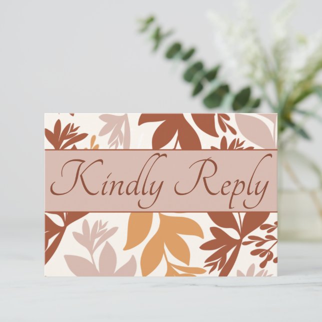 Mariage RSVP en terre cuite moderne (Debout devant)