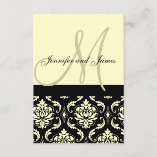 Mariage RSVP Ivory Damask pour invitations Carrés