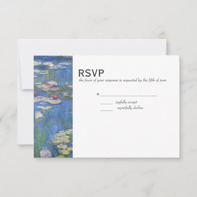 Mariage RSVP // Nénuphars Monet (Devant)