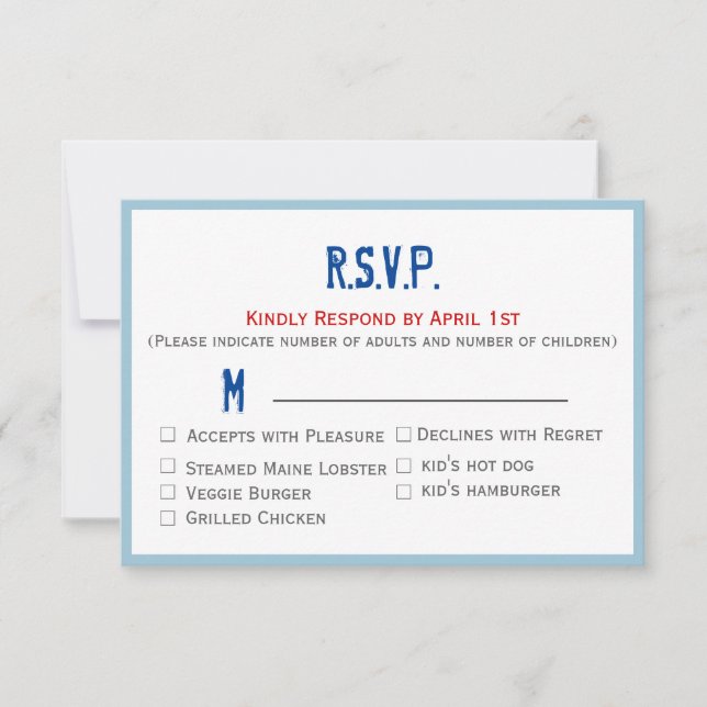 Mariage RSVP pour la collection d'états (Devant)