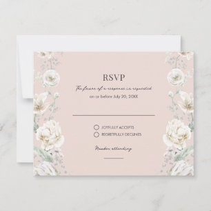 Mariage RSVP Rêve Floral Rose