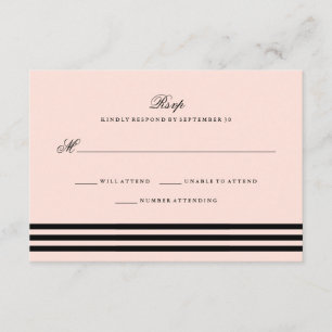 Mariage RSVP rose vif