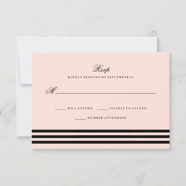 Mariage RSVP rose vif (Devant)