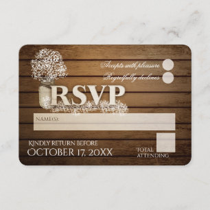 Mariage RSVP RSVP pour l'amour de l'échelle rustiq