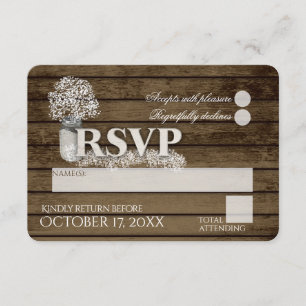 Mariage RSVP RSVP pour l'amour de l'échelle rustiq