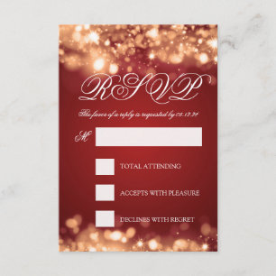 Mariage RSVP Sparkling Lights Or