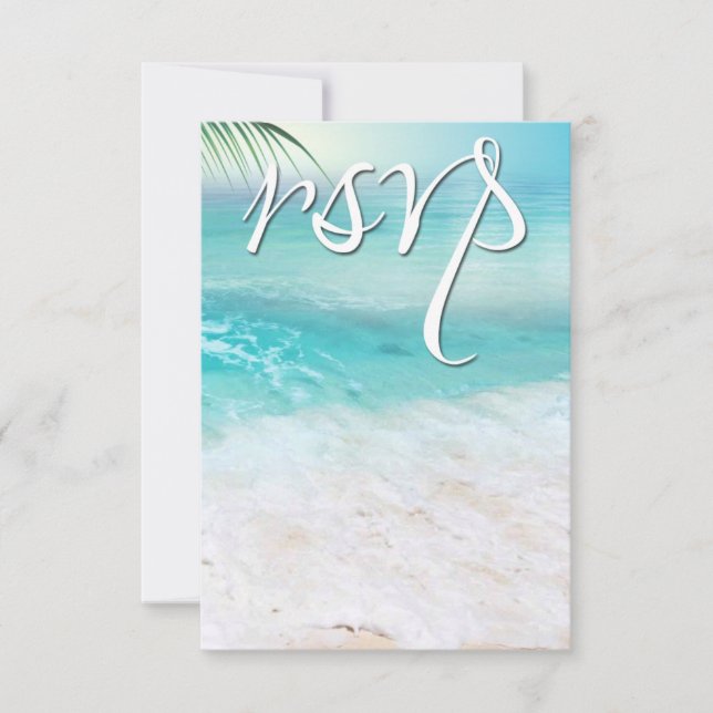 Mariage RSVP SPARKLING OCEAN WATERS (Devant)