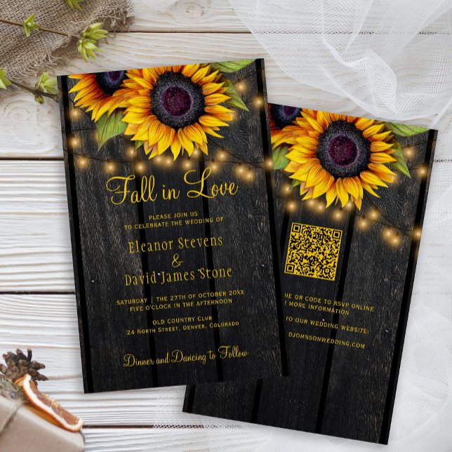 Mariage rustique automnal code QR tout-en-un (Créateur téléchargé)