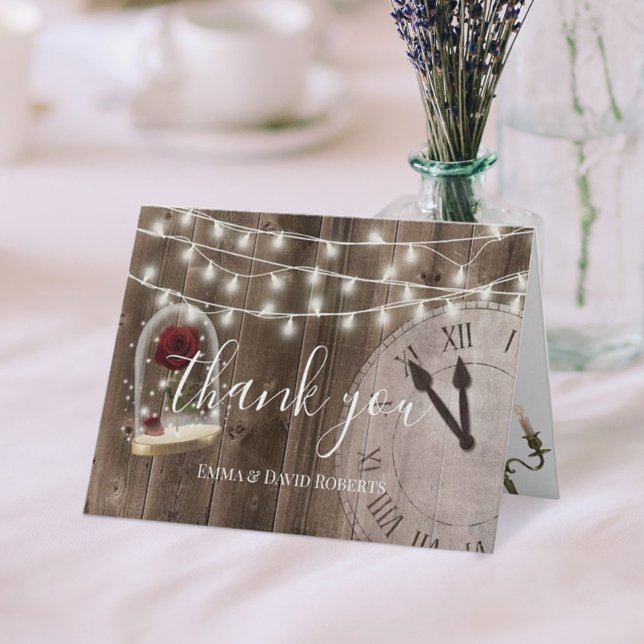 Mariage rustique de conte de verdure Merci en bois (Créateur téléchargé)