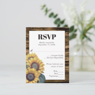 Mariage rustique de tournesol RSVP