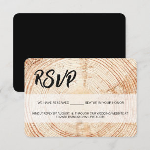 Mariage rustique Grain de bois RSVP réservé Siège