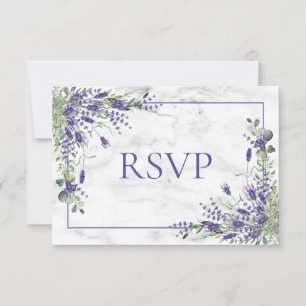 Mariage rustique Lavande Eucalyptus Verdure RSVP
