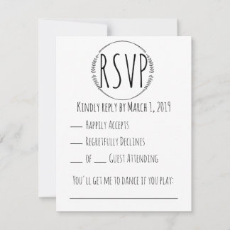 Mariage rustique Wreath RSVP