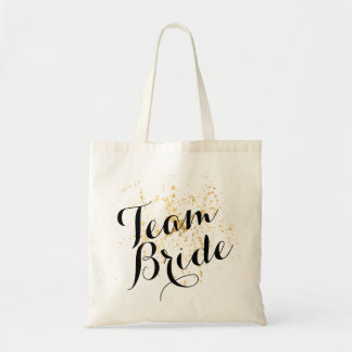 Mariage Sac fourre-tout Faveurs Gold Team Bride