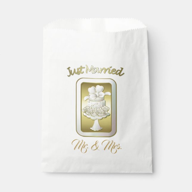 Mariage - Sacs Faveur Blanc (Devant)