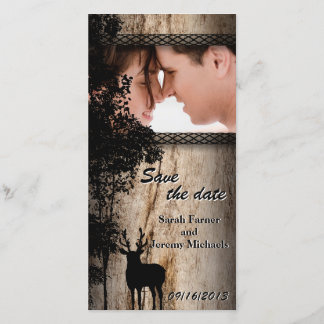 Mariage Sauver la date Carte photo rustique pays