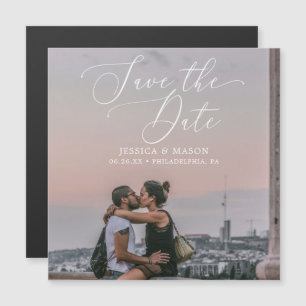Mariage Sauvez la date Magnets avec photo