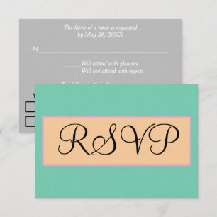 Mariage Seafoam Vert Argent Rose RSVP