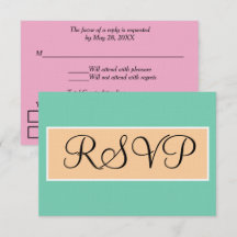 Mariage Seafoam Vert Rose RSVP