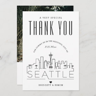 Mariage Seattle   MERCI + CARTE PHOTO