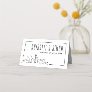 Mariage Seattle   Placer les cartes de nom de tabl