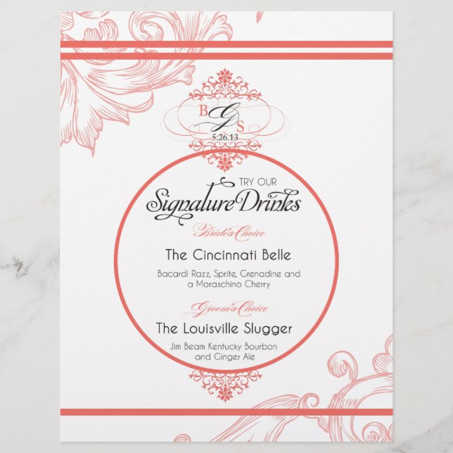 Mariage Signature Boisson | Corail (Devant)