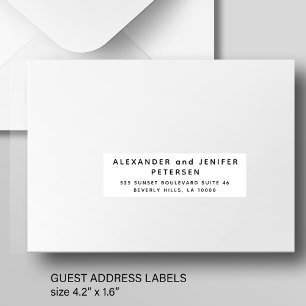 Mariage simple 24 personnes étiquette de adresse