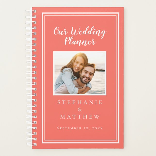 Mariage simple corail et blanc sur mesure (Devant)