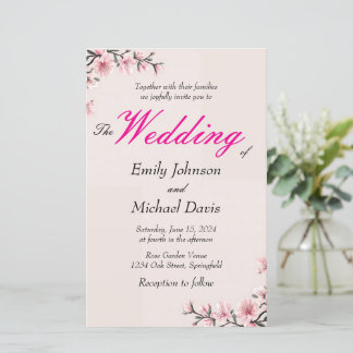 mariage simple de cerisier japonais fleuri