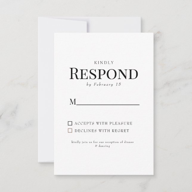 Mariage simple de couleur jaune RSVP (Devant)