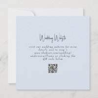 Mariage simple Dusty Blue QR Code Carré de site We