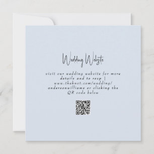 Mariage simple Dusty Blue QR Code Carré de site We